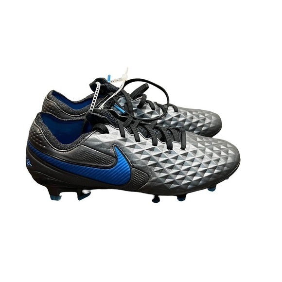 New Nike Tiempo Legend 8‎ Elite FG Under The Radar Black / Blue Cleats - Picture 4 of 6